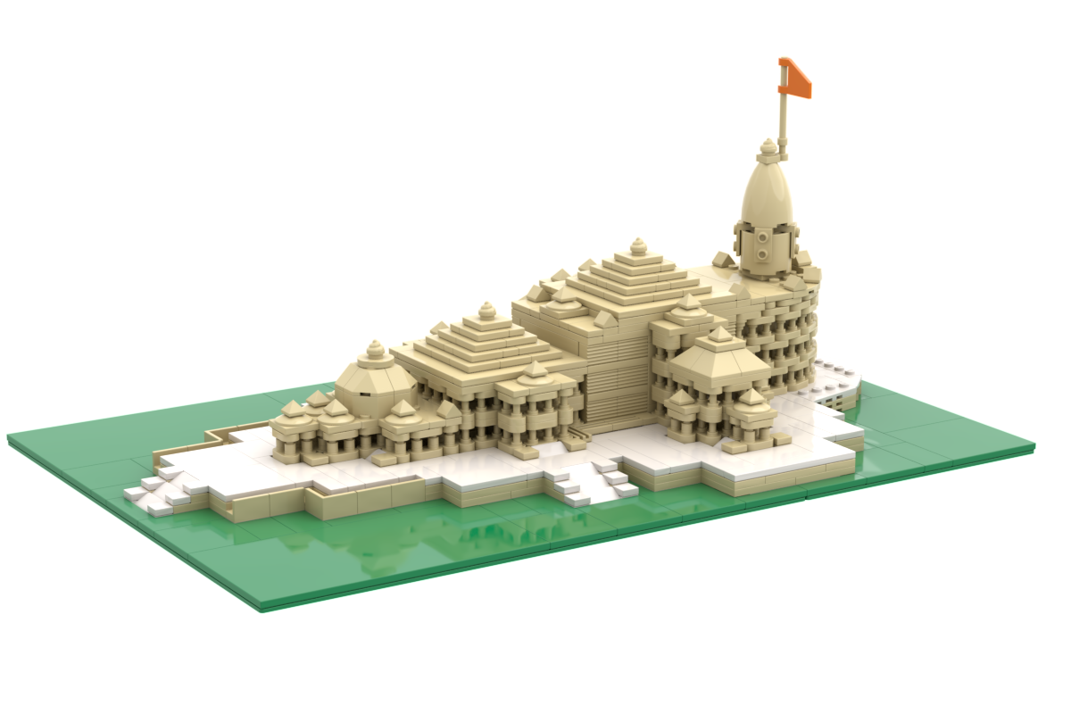 Shri Ram Temple build on green base